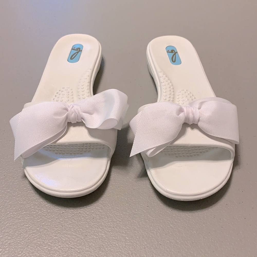 OKA b. Madison Slide Sandal White Size S - Picture 3 of 5
